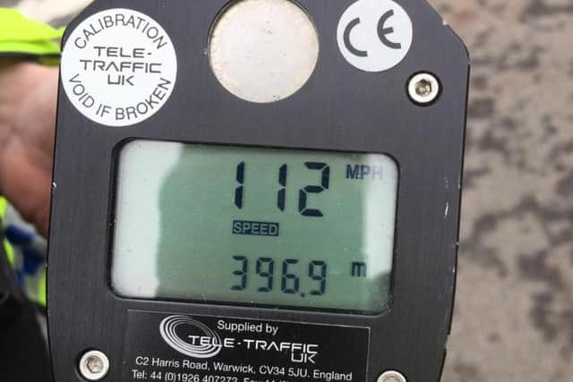 The vehicle was detected travelling at 112 mph. (Photo: P.S.N.I.)