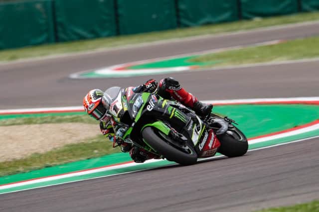 Kawasaki's Jonathan Rea won his first World Superbike races of the season at Imola in Italy.
