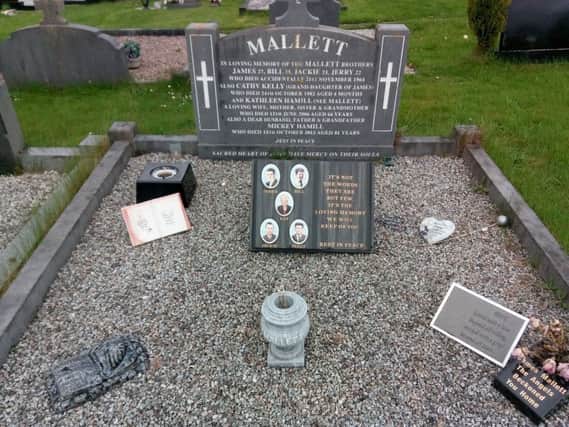 The grave of the Mallett brothers in Ardmore cemetery