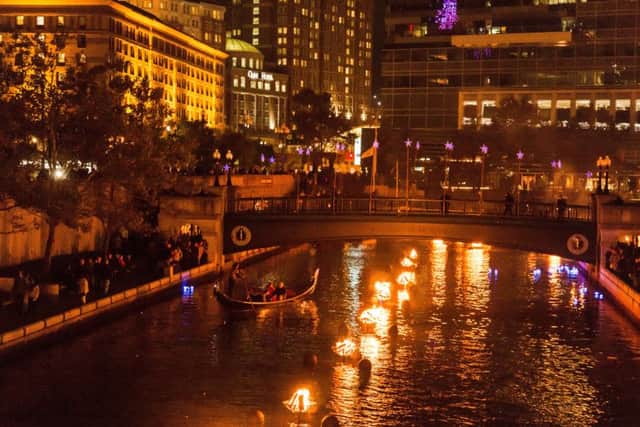 The WaterFire event in Providence