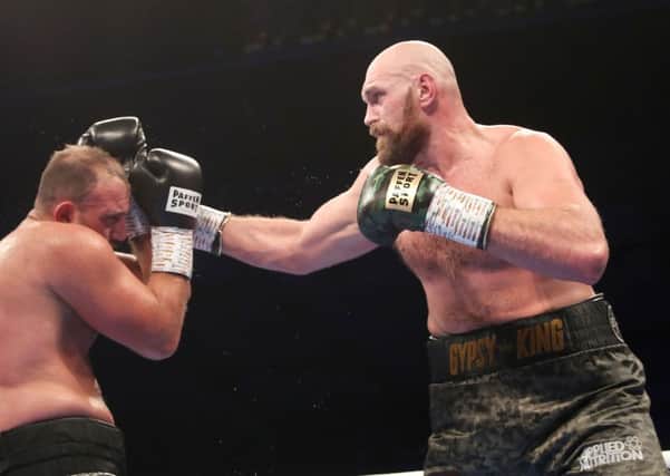 Tyson Fury on the attack