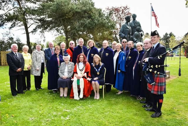 The service at Curran Park was attended by council representatives, naval military personnel and other dignitaries