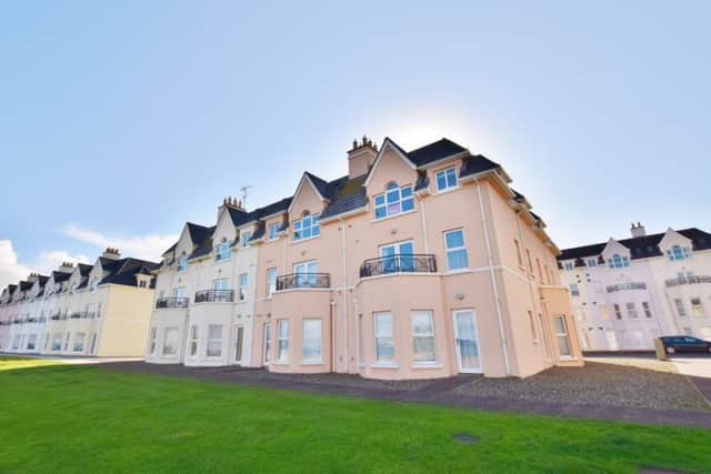 Property of the Week: 69 West Strand Avenue,Portrush.
No 69 is situated in the middle block of apartments overlooking the bay.