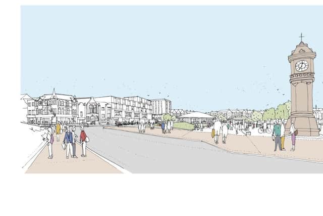 An artist's impression of how the redeveloped Queen's Parade might look.