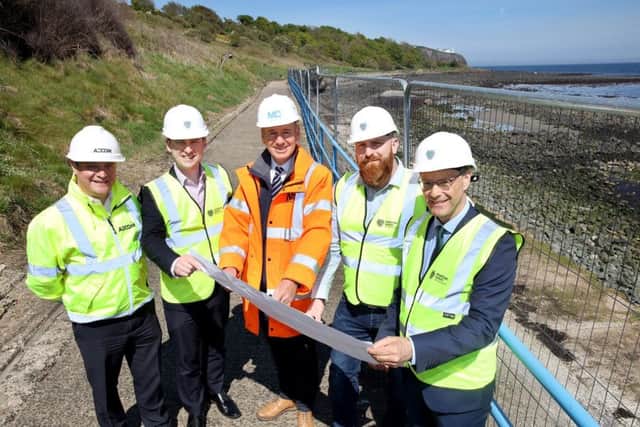 Paul McAleese, AECOM; Jonathan McGrandle, Mid and East Antrim Council; Russell Eddis, FP McCann; Colin Morrison and Philip Thompson, MEA Council.