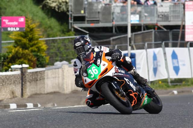 Jamie Coward has secured pole for the Supertwin races at the North West 200.