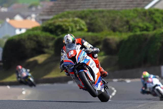 Peter Hickman produced a sizzling lap on his Smiths BMW to take pole in the Superstock class at the North West 200.