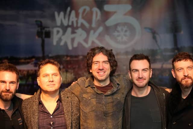 Snow Patrol pictured at the Oh Yeah centre in Belfast where they announced their Bangor Ward Park gig.  It will be the third time the band have played the venue. 

Picture by Jonathan Porter/PressEye