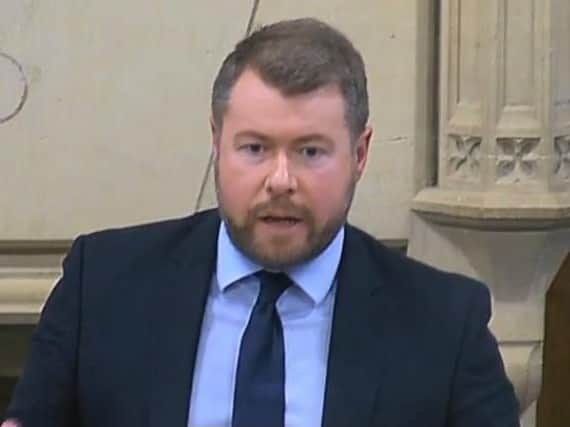 Damien Moore MP speaking at Westminster today. Pic: parliamentlive.tv