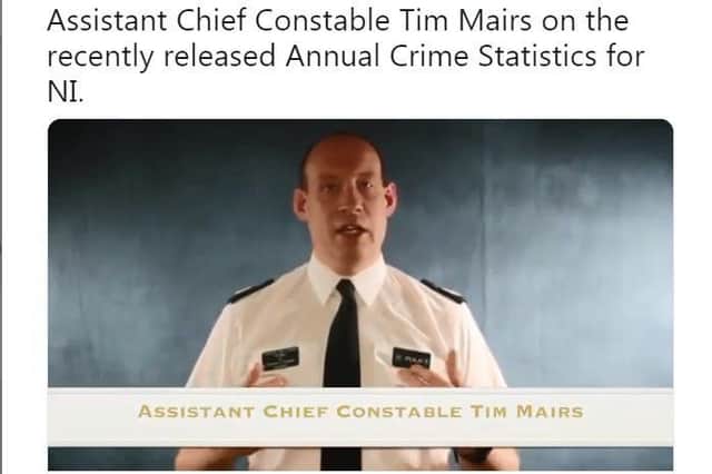 Screengrab from ACC Mairs' statement posted on Twitter