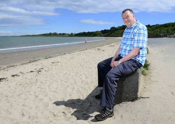 Andy Glenfield pictured at Ballyholme beach in his native north Co Down, which during the war years was used in the preparations for D-Day