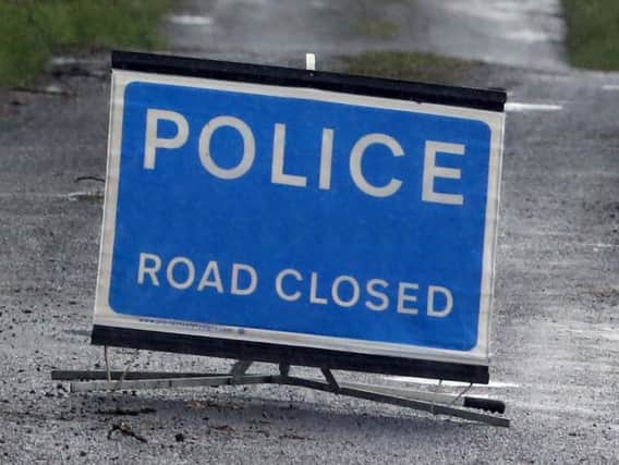The road has been closed following a serious RTC