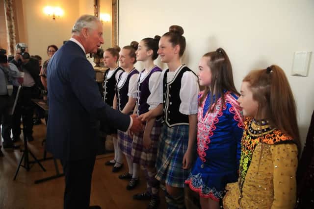 Ulster-Scots and Irish dancers entertained the Royal guests