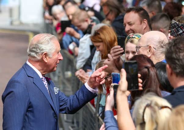 Press Eye - Belfast - Northern Ireland - 22nd May 2019 - 

The Prince of Wales and  Duchess of Cornwall are pictured meeting people in Belfast City Centre as part of their 2 day visit to Northern Ireland. 

Picture Matt Mackey / Press Eye.
