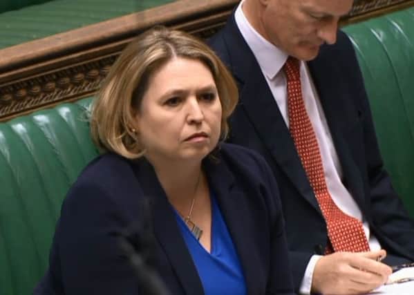 Karen Bradley faced repeated pressure from MPs when she faced questioned in the Commons yesterday