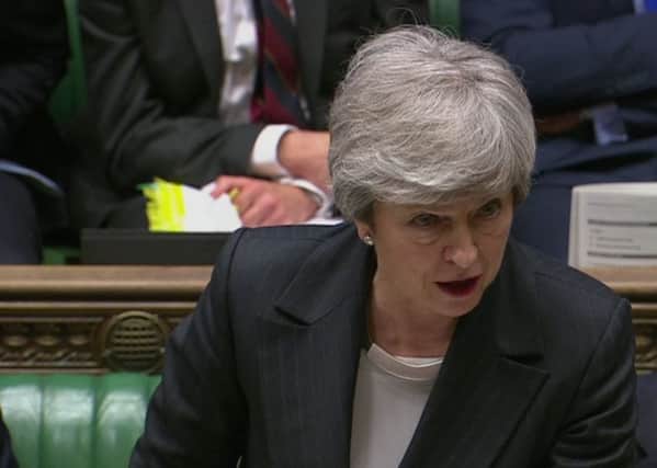 Prime Minister Theresa May speaks during Prime Minister's Questions in the House of Commons, London. PRESS ASSOCIATION Photo. Picture date: Wednesday May 22, 2019. See PA story POLITICS PMQs May. Photo credit should read: House of Commons/PA Wire