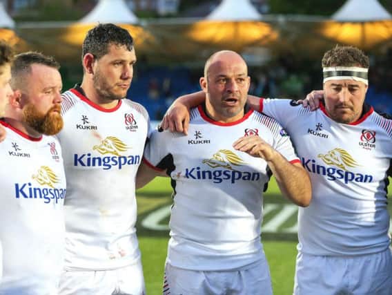 Rory Best addresses the Ulster squad for the last time after the game in Glasgow which was his last in the jersey