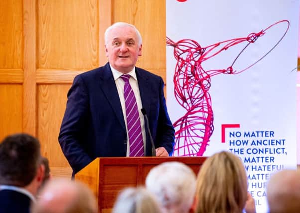 Bertie Ahern chided commentators who talk about people moving beyond Stormont