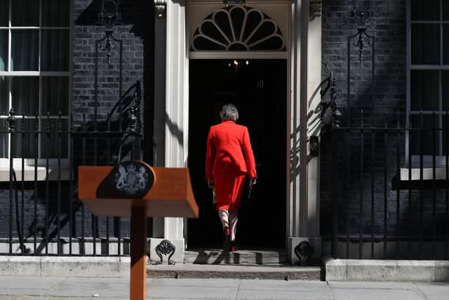 Prime Minister, Theresa May, enters 10 Downing Street after confirming the date she will step down. (Photo: P.A. Wire)