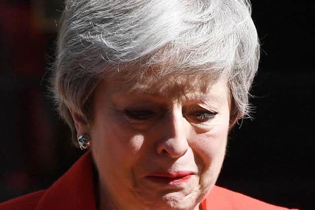 British Prime Minister Theresa May became emotional at the end of her speech and began to cry. (Photo: Getty Images)
