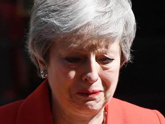 British Prime Minister Theresa May became emotional at the end of her speech and began to cry. (Photo: Getty Images)