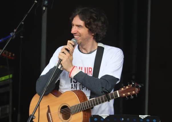 Snow Patrol frontman Gary Lightbody on stage in Guildhall Square