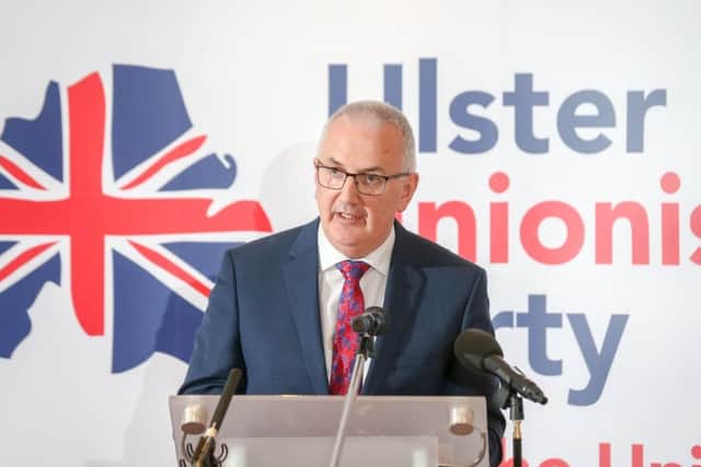 Danny Kennedy, pictured at the launch of his UUP Euro election manifesto in Stormont Hotel, Friday May 17. Originally a remainer, he said he now wants a sensible Brexit  meanwhile the TUV and DUP likewise took pro-Brexit stances
