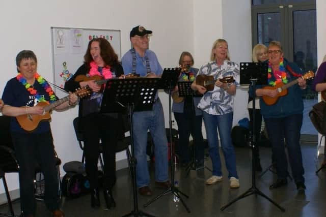 Belfast Ukulele Jam in Theatre at the Mill, March 2018