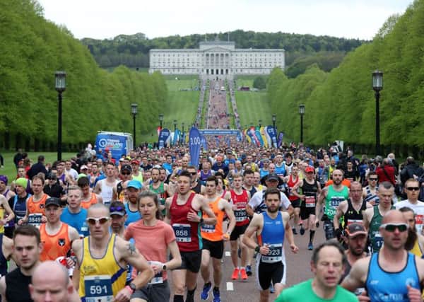 The start of the 2019 Deep River Rock Belfast City Marathon at the Stormont Estate, Belfast.

Photo: Kelvin Boyes/Press Eye