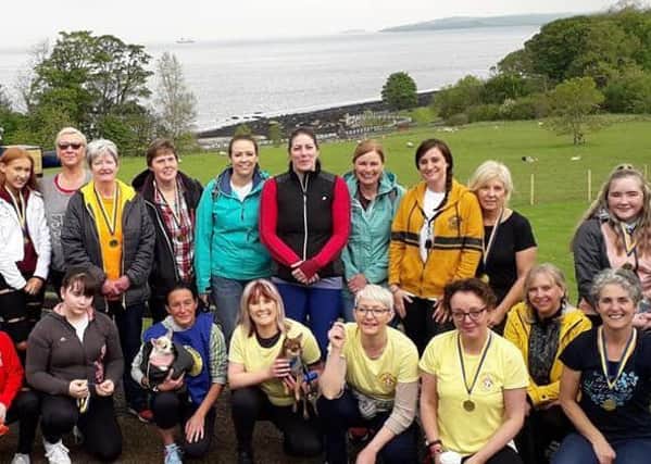 Participants in the Womens Aid ABLCN Larne sponsored walK to Carnfunnock.