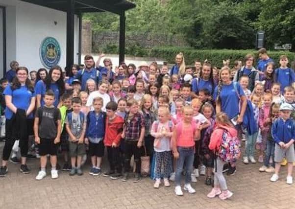 Bloomfield Community Association staff, volunteers and children enjoying a summer scheme trip to Belfast Zoo