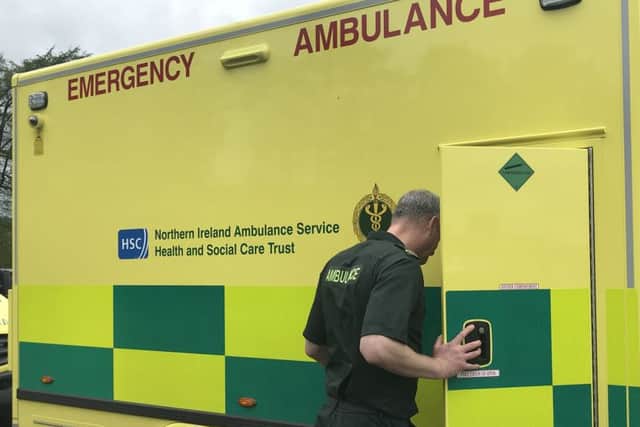 A paramedic with an ambulance from the Northern Ireland Ambulance Service. More than 400 paramedics are attacked every year in Northern Ireland, it can be revealed. PRESS ASSOCIATION Photo. Picture date:  Sunday June 2, 2019. The attacks ranged from verbal to physical, including biting, lacerations and bruising. Paramedics have been left with injuries including concussion, sickness and pain.See PA story ULSTER Paramedics. Photo credit should read: Rebecca Black/PA Wire