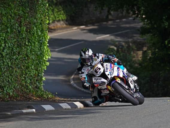 Michael Dunlop will be gunning for a repeat of his 2018 victory on the Tyco BMW in the RST Superbike TT on Monday. Picture: Rod Neill/Pacemaker Press.