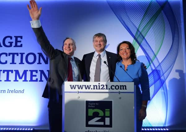 John McCallister, Basil McCrea, Tina McKenzie  the former leaders of NI21
