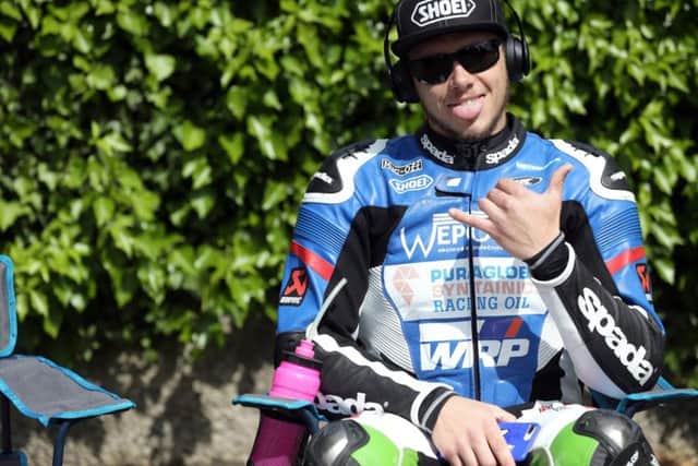 English rider Daley Mathison pictured at the Isle of Man TT. The 27-year-old died following a crash in the RST Superbike race on Monday.