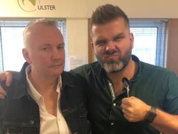BBC broadcaster, Stephen Nolan (left) pictured with fellow broadcaster and friend, Vinny Hurrell. (Photo: Stephen Nolan/Twitter)