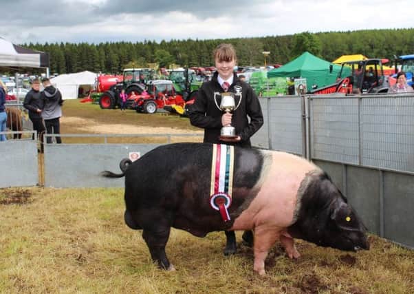 Samara Radcliffe, from Banbridge, with the Pig Inter-Breed Champion at Saturdays Armagh Show