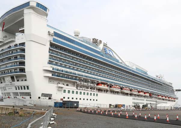 The Caribbean Princess cruise ship in Belfast Dock