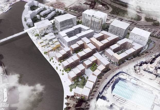 A computer-generated image of how The Waterside development might look. Image: Henning Larsen