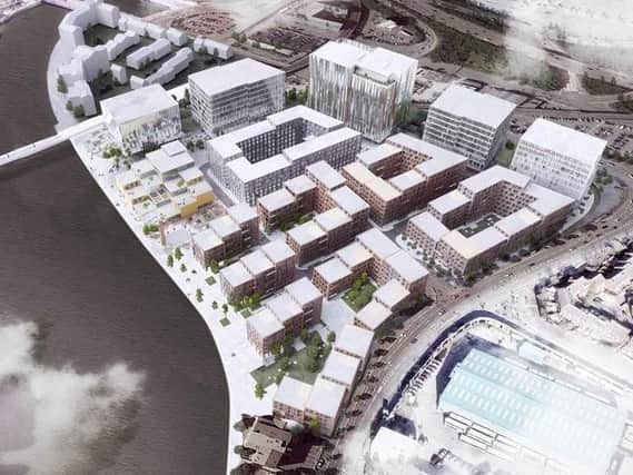 A computer-generated image of what the former Sirocco Works site could look like after the 400m regeneration project. Image: Henning Larsen