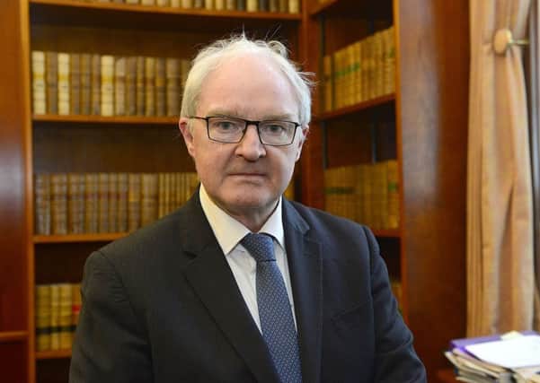 The Lord Chief Justice for Northern Ireland Sir Declan Morgan pictured at Belfast High Court .
Picture By: Arthur Allison/Pacemaker Press