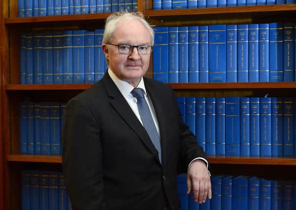 The Lord Chief Justice of Northern Ireland Sir Declan Morgan pictured at Belfast High Court before his interview with the News Letter in May 2019.
 Picture by Arthur Allison/Pacemaker Press