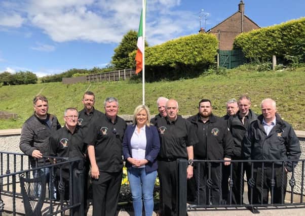 Michelle O'Neill posted this image on Twitter following the commemoration event for Peadar McElvanna