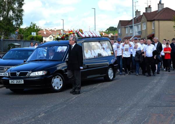 The funeral procession for Caoimhin Cassidy-Crossan  arrives at St Marys Church, Creggan, for Requiem Mass on Friday afternoon last. The 18-year-old was found dead in a car in Gallaigh on the 1st June last. DER2319GS-032