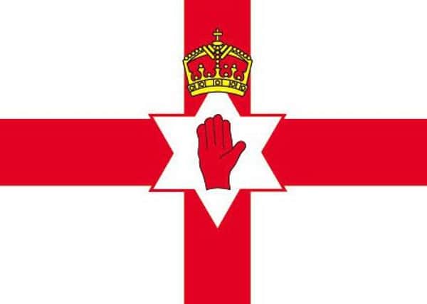 The Ulster Banner, often used to represent Northern Ireland