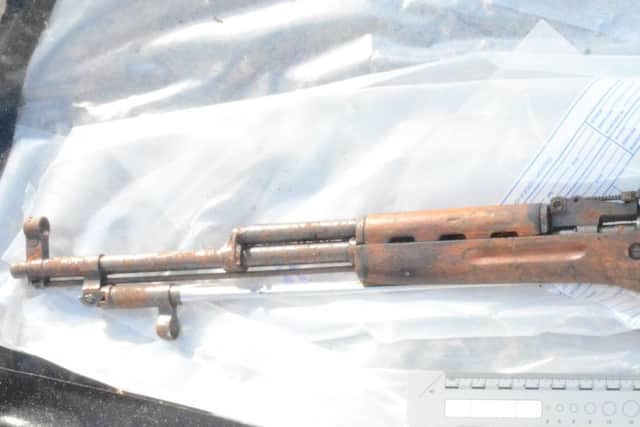 Rifle seized in the search operation