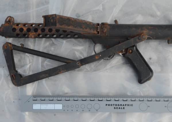 SMG seized in the search operation