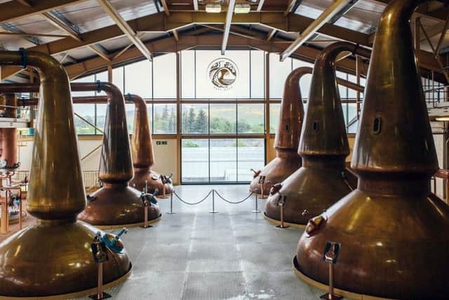 The copper pot stills at The Glenlivet Distillery. Pic: Peter McNally