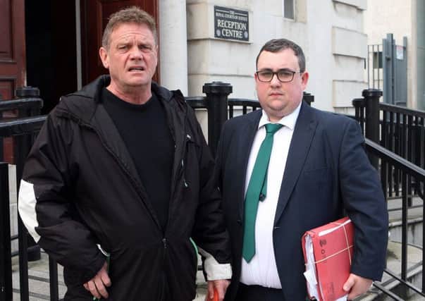 Terry Doran (left) and his legal representative Gary Duffy at the High Court