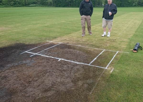Damage done to the Cooke pitches